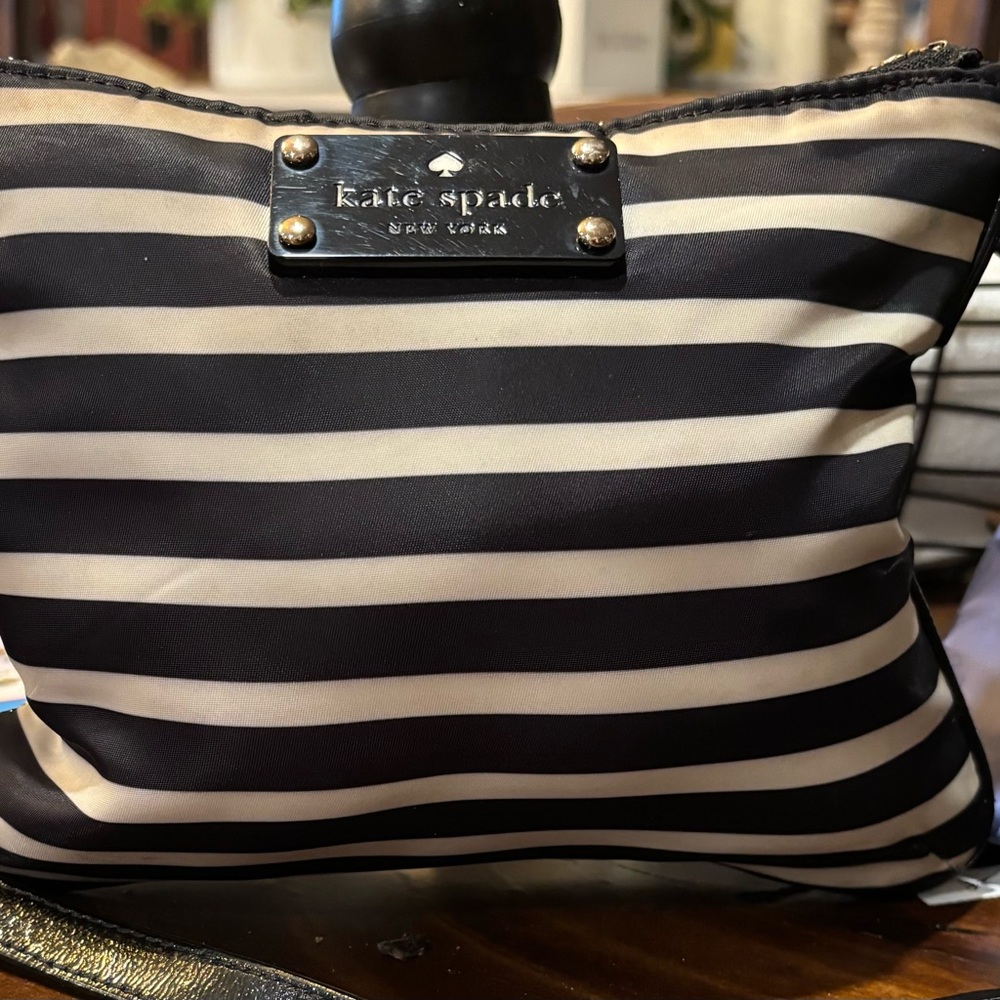 Kate Spade NY Dan sailing black-and-white striped Triple Crossbody bag